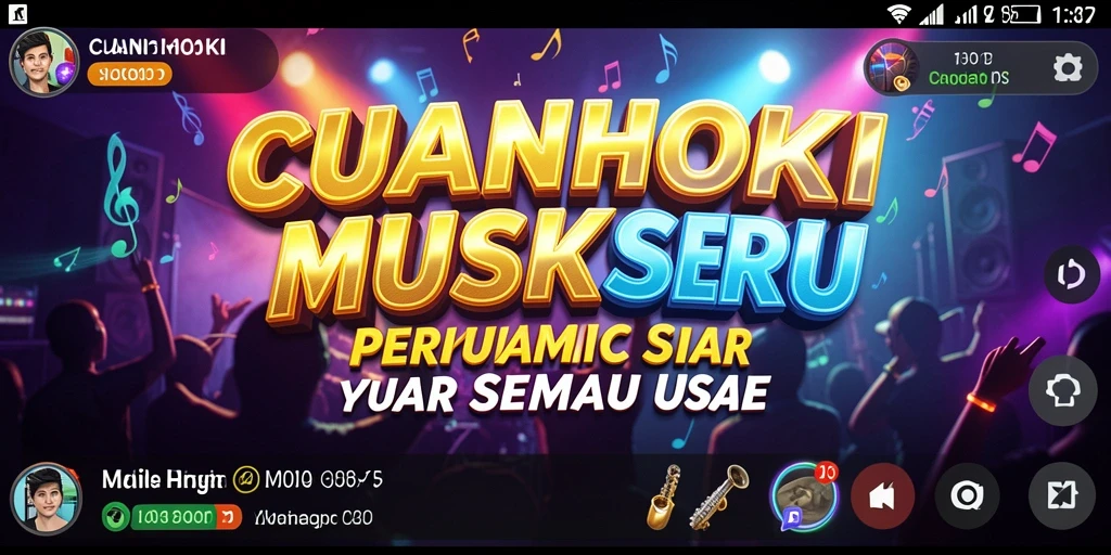 Tampilan gameplay seru dari CUANHOKI dengan berbagai pilihan lagu.
