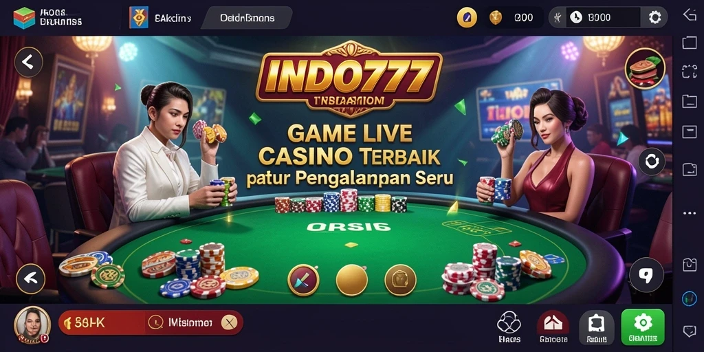 Tampilan permainan Live Casino yang mendebarkan dan interaktif.