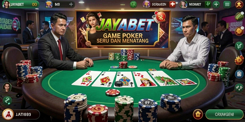 Screenshot JAYABET menampilkan permainan poker yang seru dan interaktif.