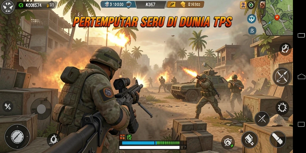 Screenshot gameplay KO857 menampilkan aksi pertempuran seru dan grafis yang menarik.