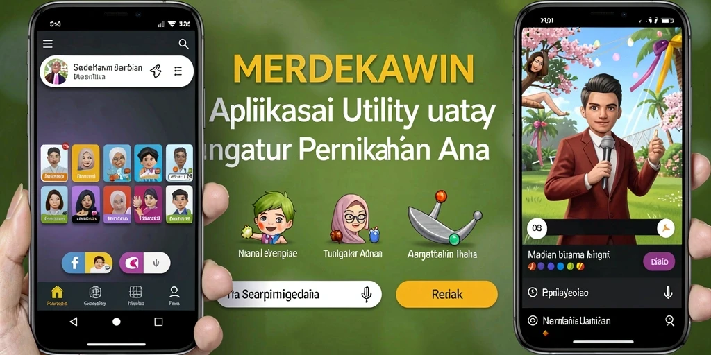 Tampilan antarmuka pengguna <strong>MERDEKAWIN</strong> yang menarik dan mudah dipahami.