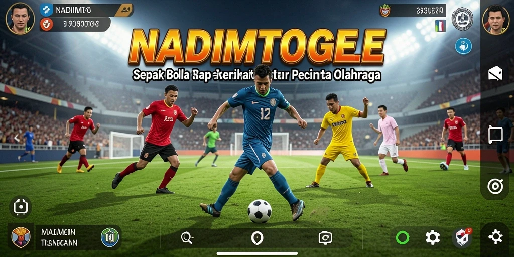 Visual menarik dari gameplay sepak bola NADIMTOGEL.