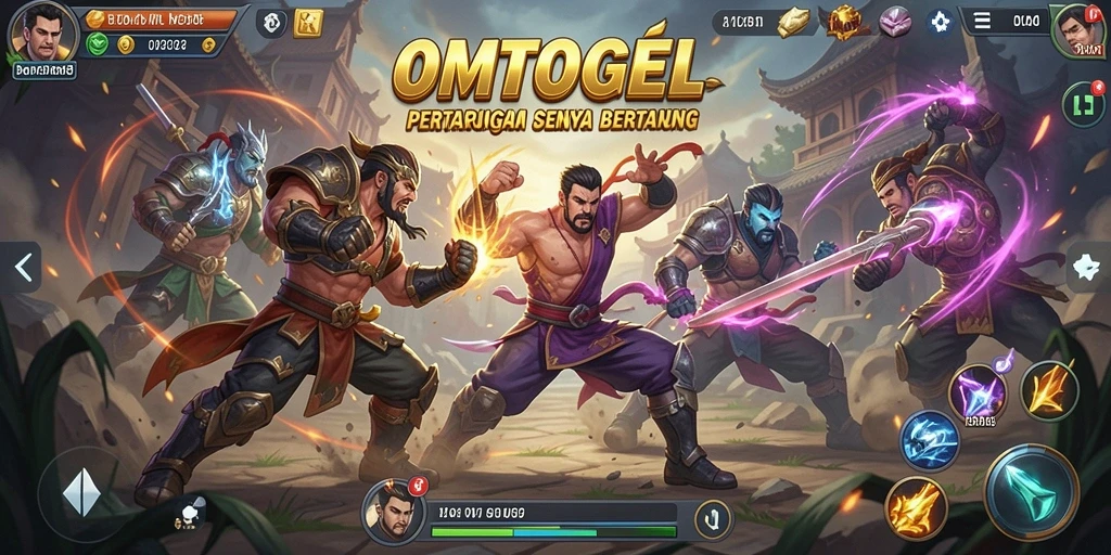 Screenshot gameplay OMTOGEL menampilkan pertarungan yang mendebarkan.