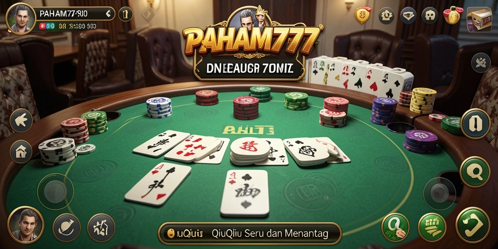 Tampilan permainan QiuQiu yang mendebarkan di PAHAM777.