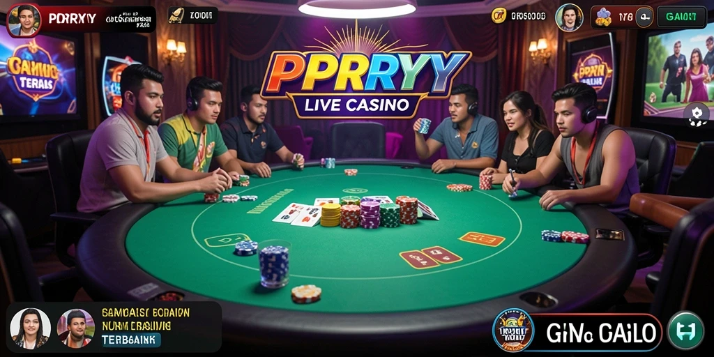 Tampilan gameplay Live Casino PPRRYY yang menegangkan dan interaktif.