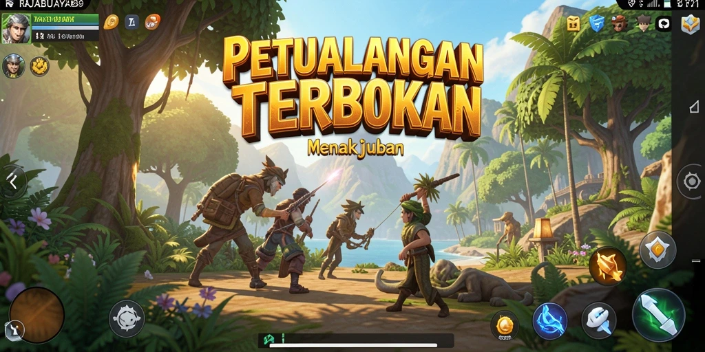 Tampilan gameplay menakjubkan dari RAJABUAYA89 di dunia terbuka.