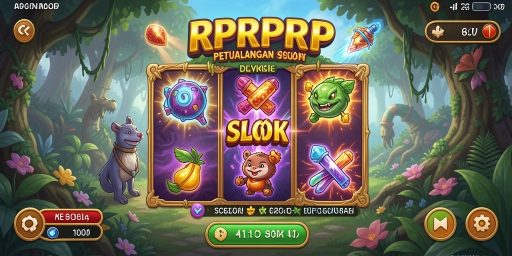Tampilan menarik dari gameplay RPRPRP yang penuh warna.