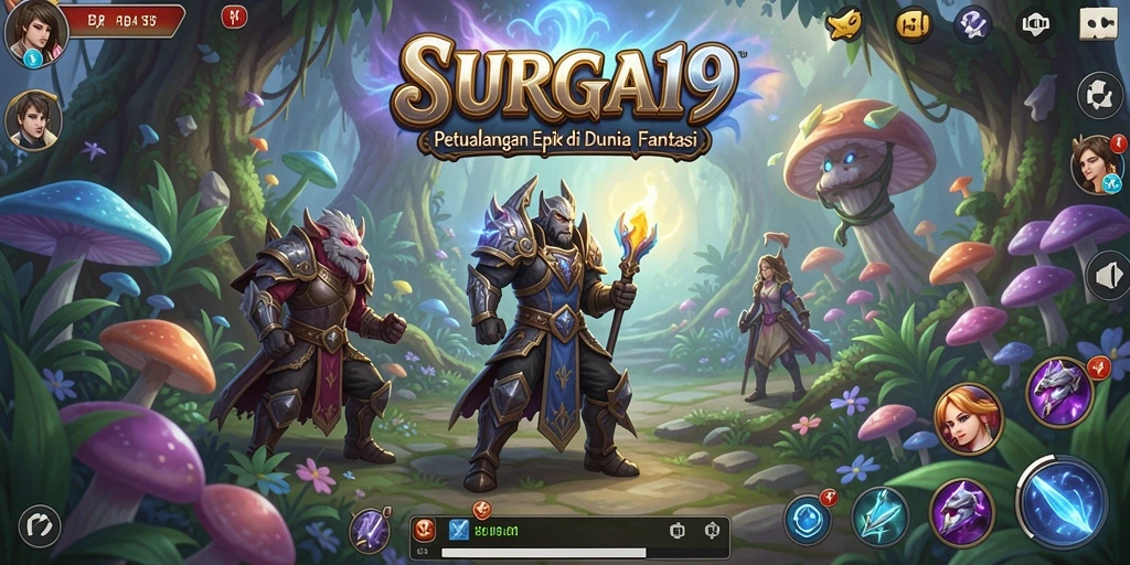 Tangkapan layar SURGA19 menampilkan aksi petualangan seru dalam gameplay RPG.