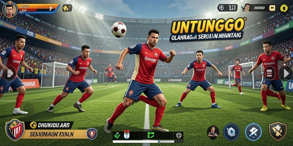 Screenshot UNTUNGGO menampilkan aksi olahraga yang mendebarkan dan grafis yang memukau.