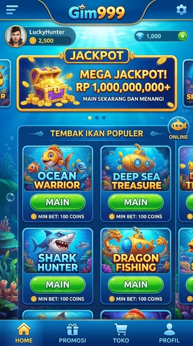 Tampilan utama aplikasi gim999 dengan pilihan aplikasi yang bervariasi.
